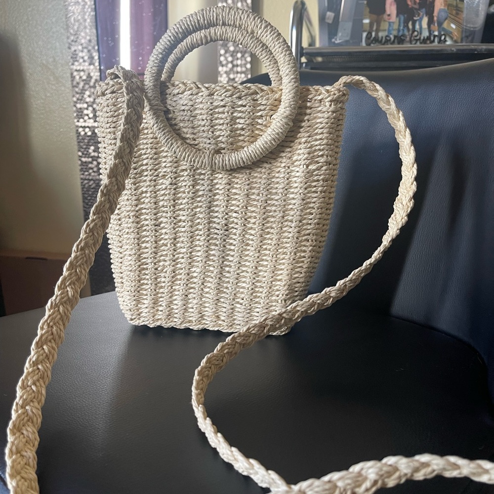 Mini Straw Tote Bag